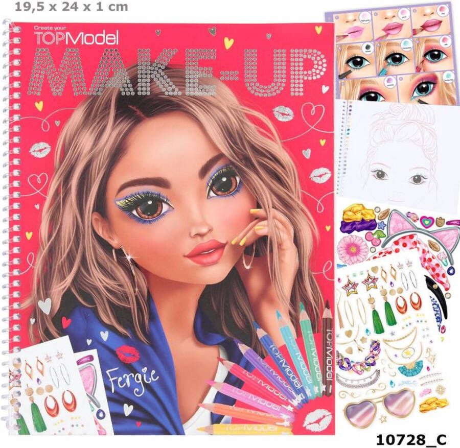 Pakhuis Top Model Kleurboek Make-up Meisjes 24 X 19 5 Cm Papier Paars