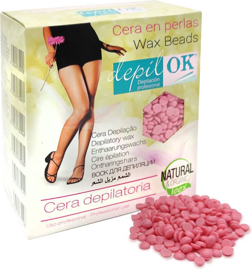 Depil OK Depil-OK Harsparels Rosa Wax Beads Rosa 1 KG