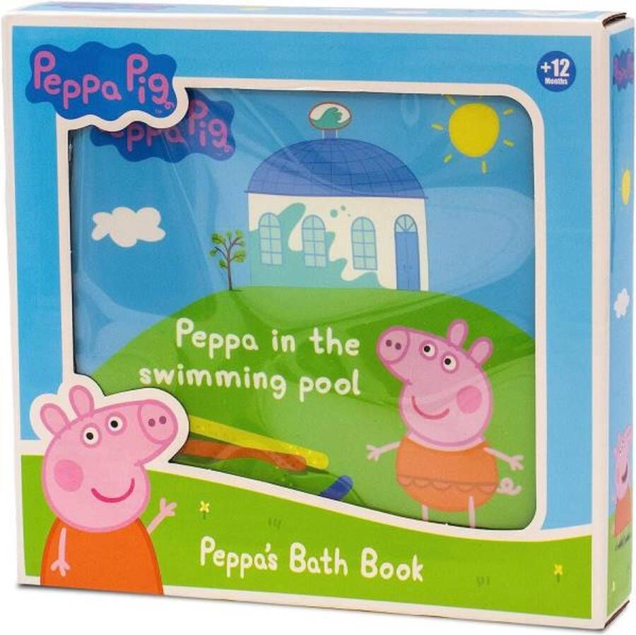 DeQUBE Peppa Pig Badboekje Boek voor Baby in Bad 10 Pagina's