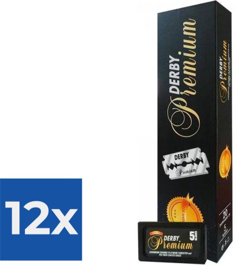 Derby double edge scheermesjes Premium 100 stuks Voordeelverpakking 12 stuks