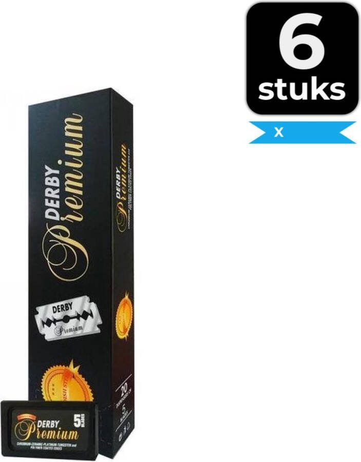 Derby double edge scheermesjes Premium 100 stuks Voordeelverpakking 6 stuks