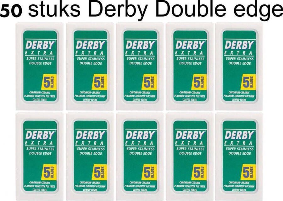 Derby Professional Double Razor Blades Scheermesjes 50 stuks | Double Edge Blades |Klassieke Scheermesjes Vrouw + Man