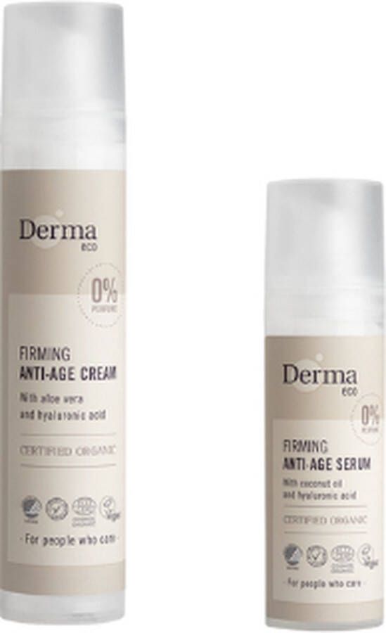 Derma Eco Anti-age crème + Serum Default Veganistisch Hydrateren COSMOS-gecertificeerd