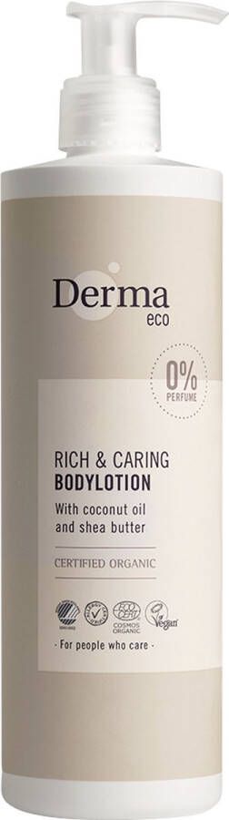 Derma Eco Bodylotion 400 ML Parfumvrij Hypoallergeen Vochtinbrengend AllergyCertified