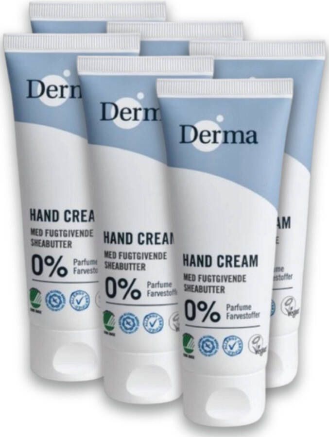 Derma family Derma Eco Family Handcrème 6 x 75 ML Voordeelverpakking Hydraterend Allergeenvrij