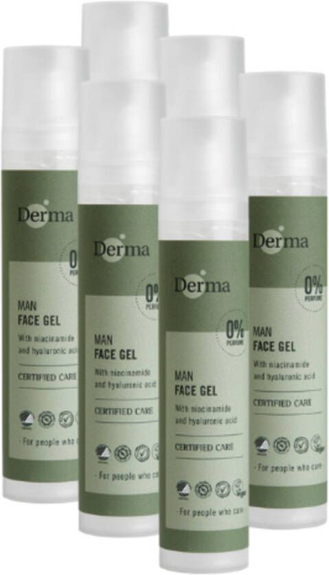 Derma Eco Man Gezichtscrème 6 x 50 ML Nordic Ecolabel Veganistisch Hypoallergeen