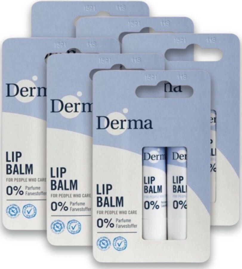 Derma family Derma Eco Family Voordeelverpakking lippenbalsem 6 x 2 stuks