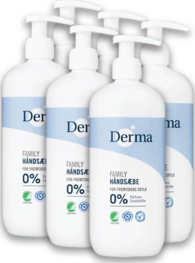 Derma Eco Family Voordeelverpakking Handzeep 6 x 500 ML