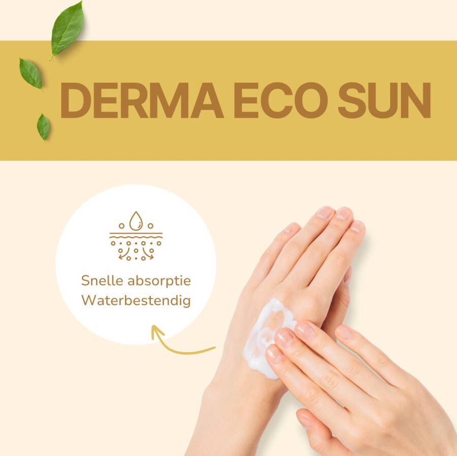 Derma Sun Derma Eco Sun Zonnelotion Anti-aging SPF50 50 ML Hyaluronzuur Hypoallergeen Gevoelige Huid