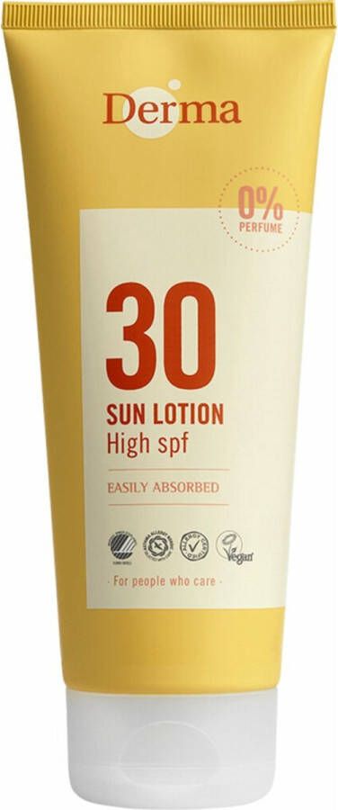 Derma Sun Hypoallergeen en Vegan Zonnelotion SPF30 200ml Eco-friendly Intens Hydraterend