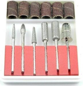 Dermarolling Opzetfrezen Freesmachine Met Schuurrolletjes Set van 6 Stuks.