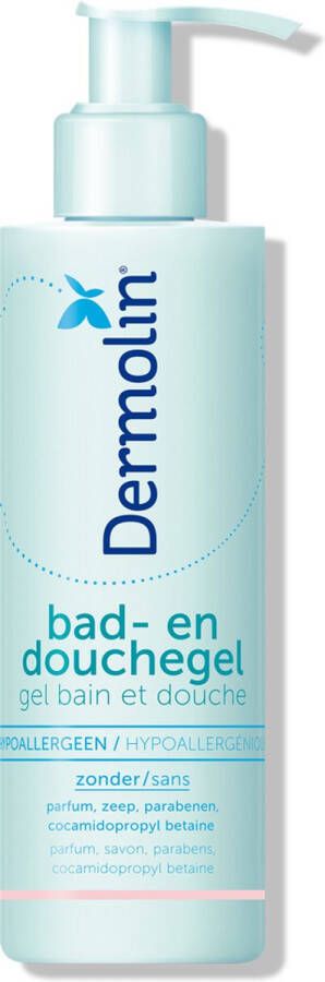 Dermolin Bad- en douchegel 400ml Hypoallergeen extra gevoelige huid