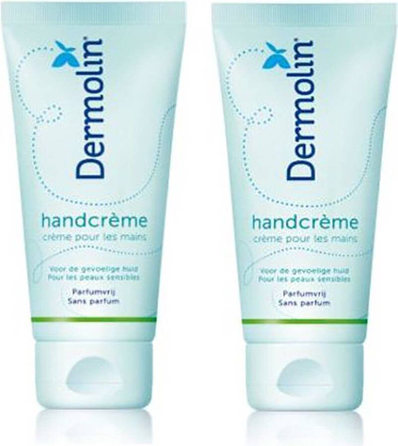 Dermolin Handcrème Ongeparfumeerd 2x75ml