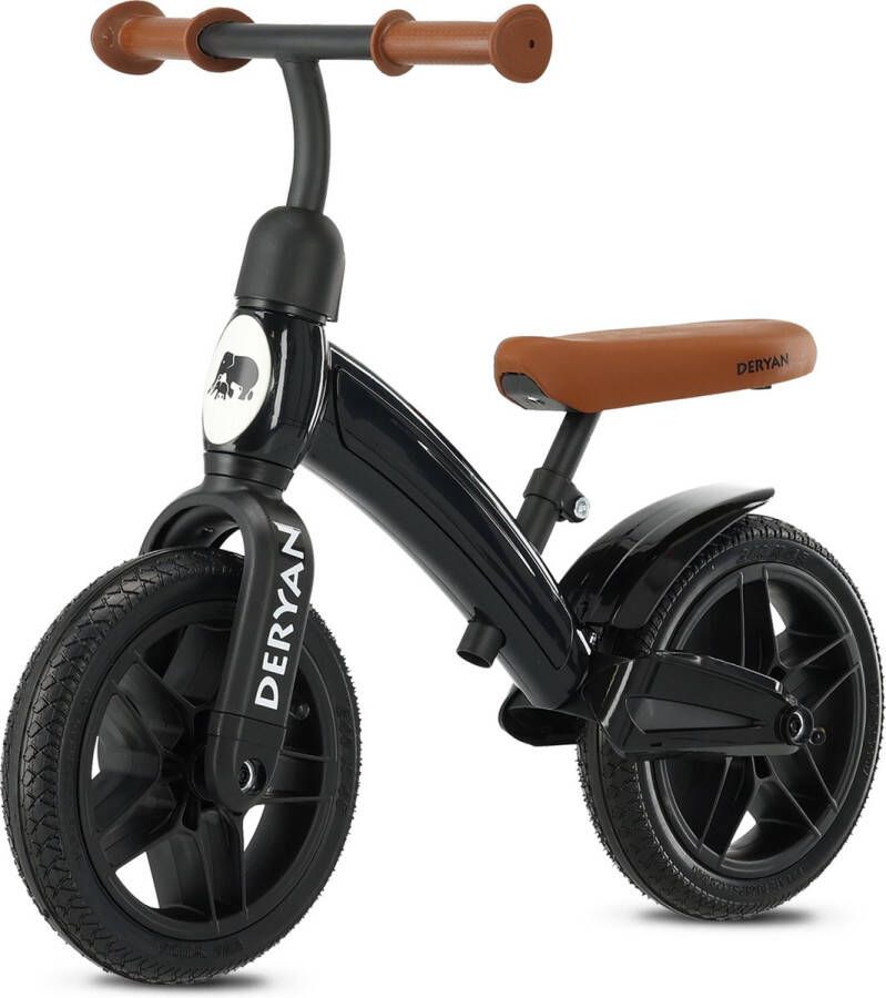 Deryan Luxe Loopfiets 10 inch Kinderfiets Zwart