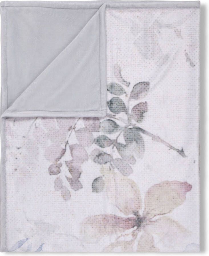 Descanso Plaid Fivien Zeer zacht knuffeldeken woondeken 130x160 cm omkeerbaar zand