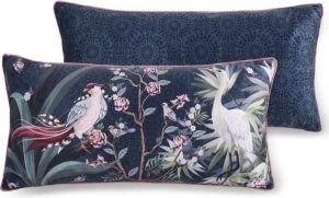 Descanso Leuke Sierkussen Petrol 30x60 cm Velvet Look & Feel Omkeerbaar