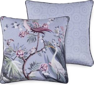 Descanso Sierkussen Sarenza met bloemenprint en vogels (1 stuk)