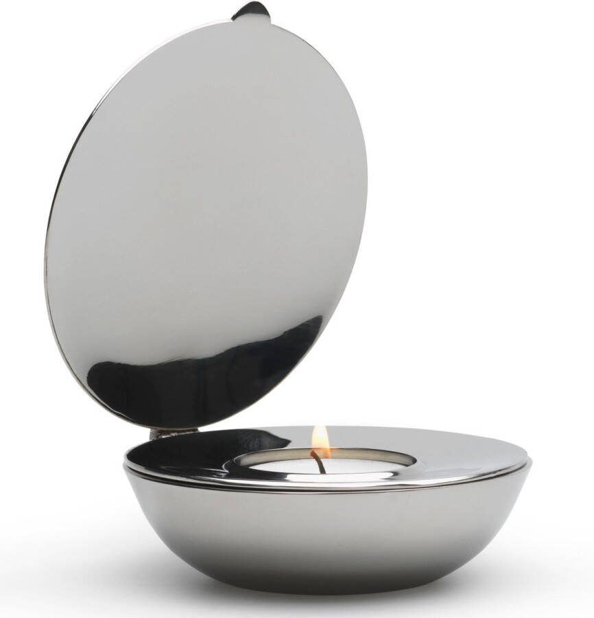 Design House Stockholm Shell theelichthouder nikkel