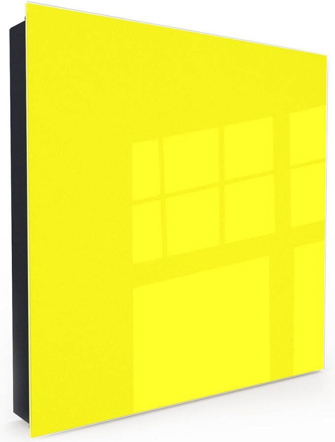 Designglas Sleutelkastje Glas Beschrijfbaar Sleutelrekje Sleutelhouder Sleutelhanger Sleutelkastjes Sleutelbakje Sleutelkastje Zwart 50 sleutels Magnetisch