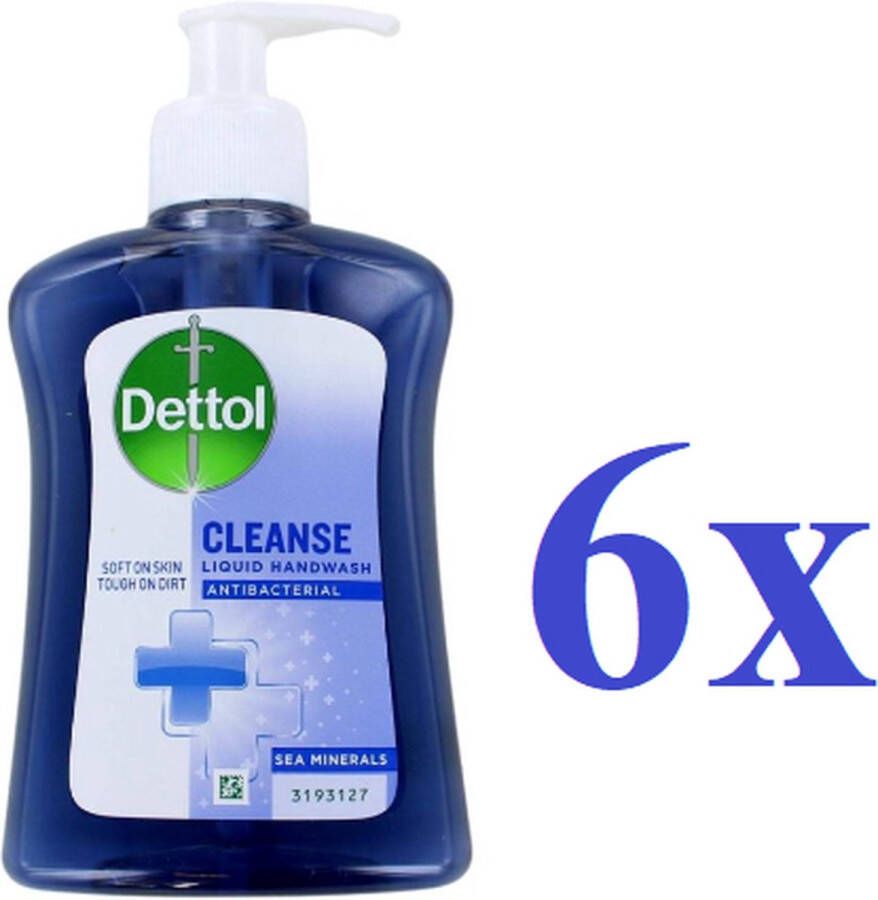 Dettol 6 Stuks- Anti Bacteriele Handzeep Sea Minerals 250ML