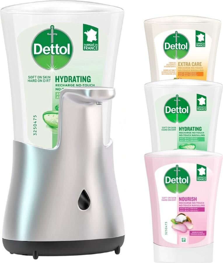 Dettol Automatische Zeepdispenser + Navulling Galamboter Aloe Vera Extra Care & Sheabutter