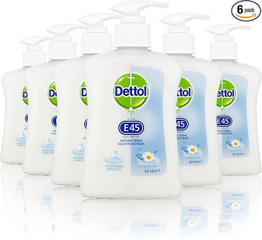 Dettol Handwas Met E45 Zachtheid Kamille 6 x 250ml