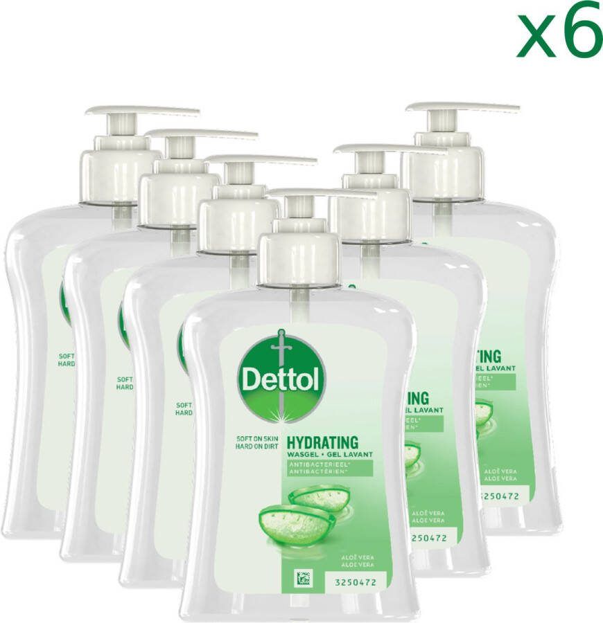 Dettol Handzeep Antibacterieel Verzachtend Aloë Vera 6 x 250 ml