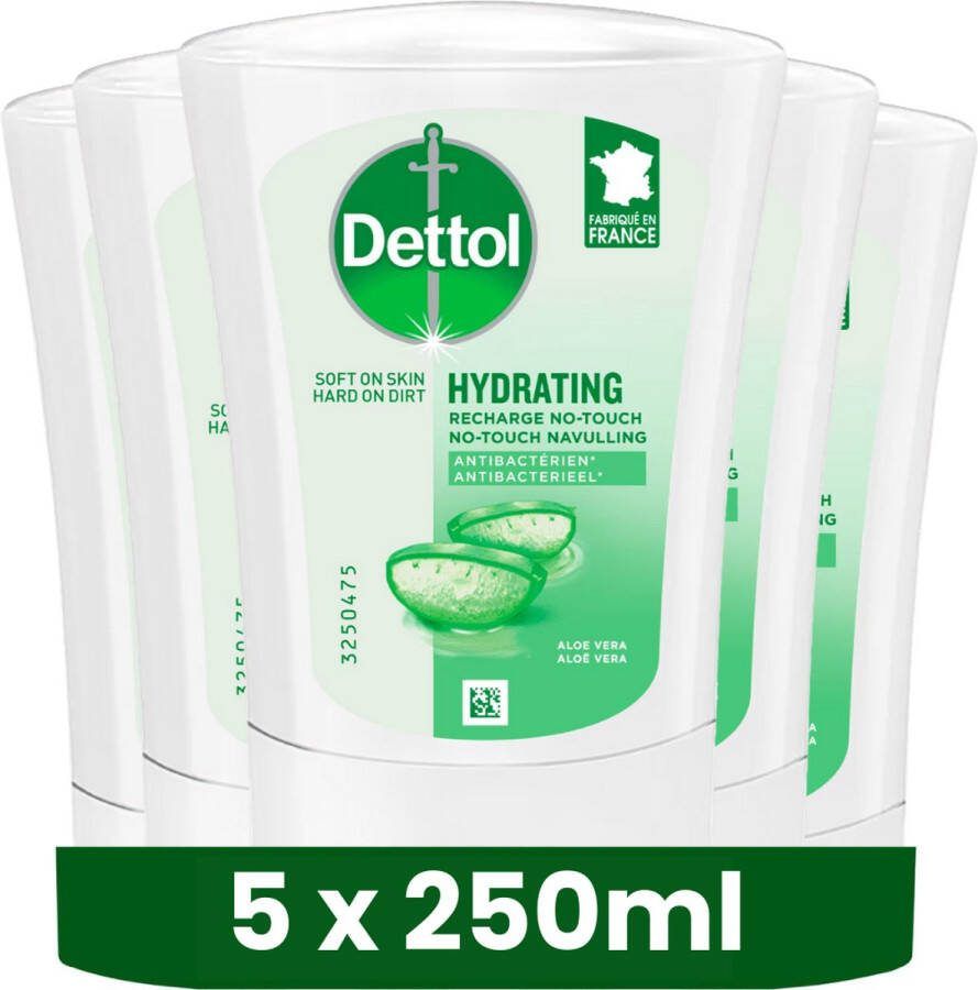 Dettol Handzeep No Touch Navulling Antibacterieel Aloe Vera 250 ml x5