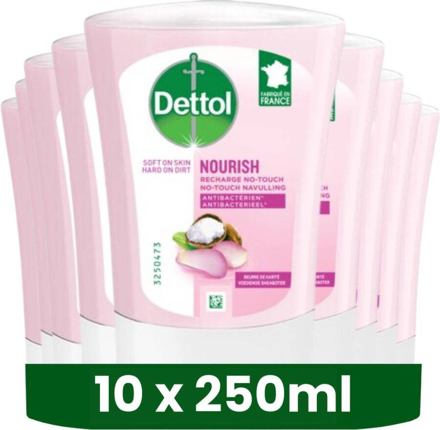 Dettol Handzeep No Touch Navulling Antibacterieel Galamboter 250ml x10 Voordeelverpakking