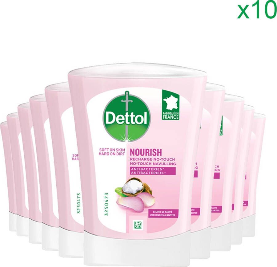 Dettol Handzeep No Touch Navulling Antibacterieel Galamboter 250ml x10 Voordeelverpakking