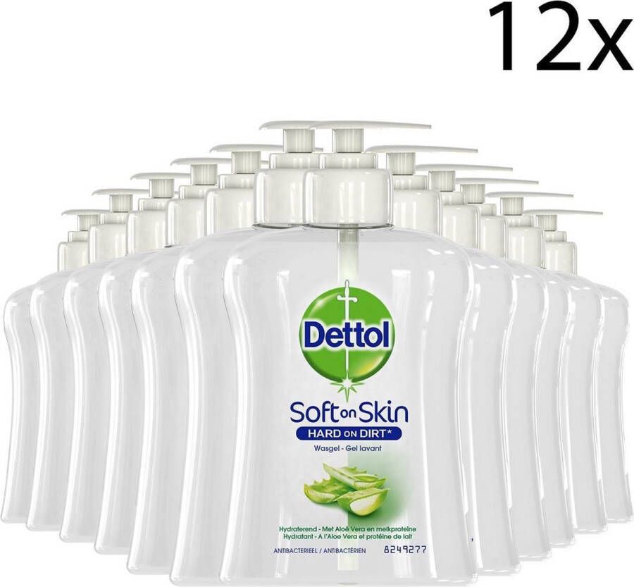 Dettol Handzeep Antibacterieel Verzachtend Aloe Vera 250ml x12 Voordeelverpakking
