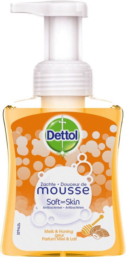 Dettol Handzeep Zachte Mousse Antibacterieel Melk & Honing 250 ml