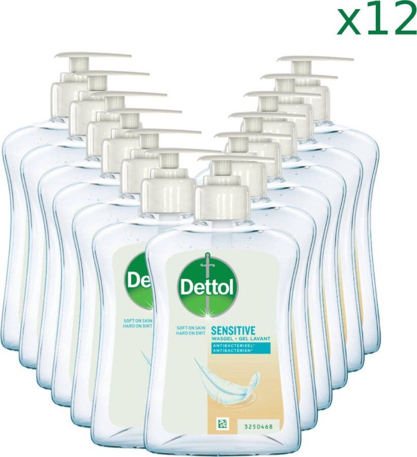 Dettol Hydratant Sensitive Vloeibare handzeep 12 x 250 ml