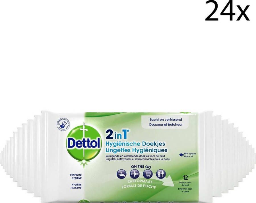 Dettol Hygienische Doekjes 2 in 1 12 stuks x 24