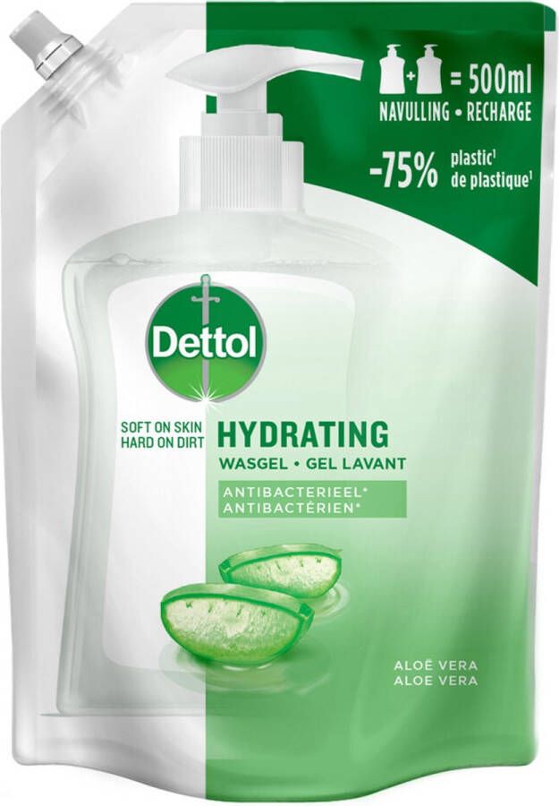 Dettol Refill Handzeep Hydrating Aloe Vera 500ML