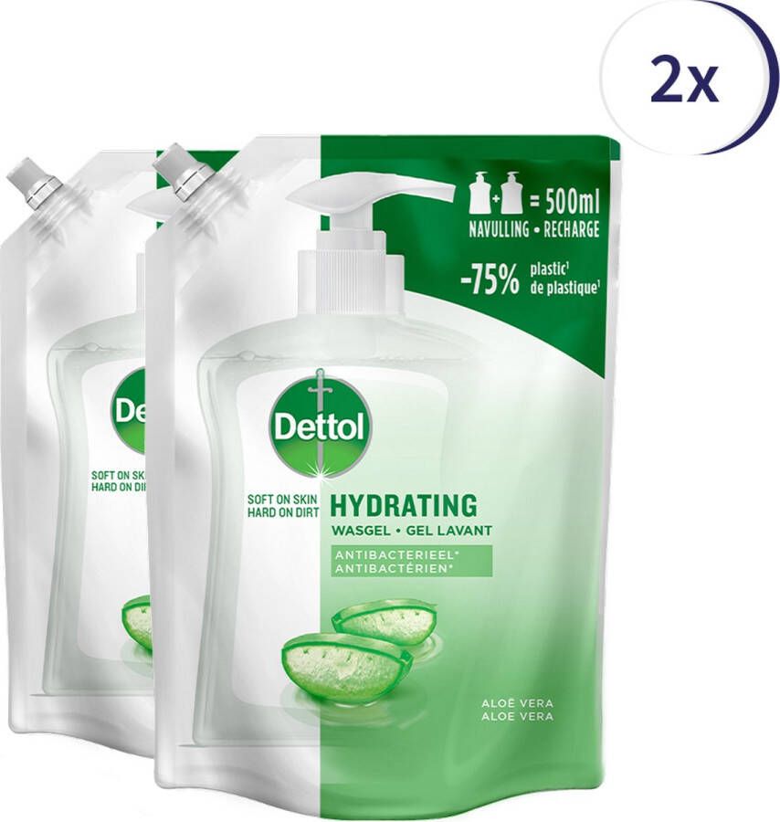 Dettol Refill Hydrating Aloe Vera 500ML x 2