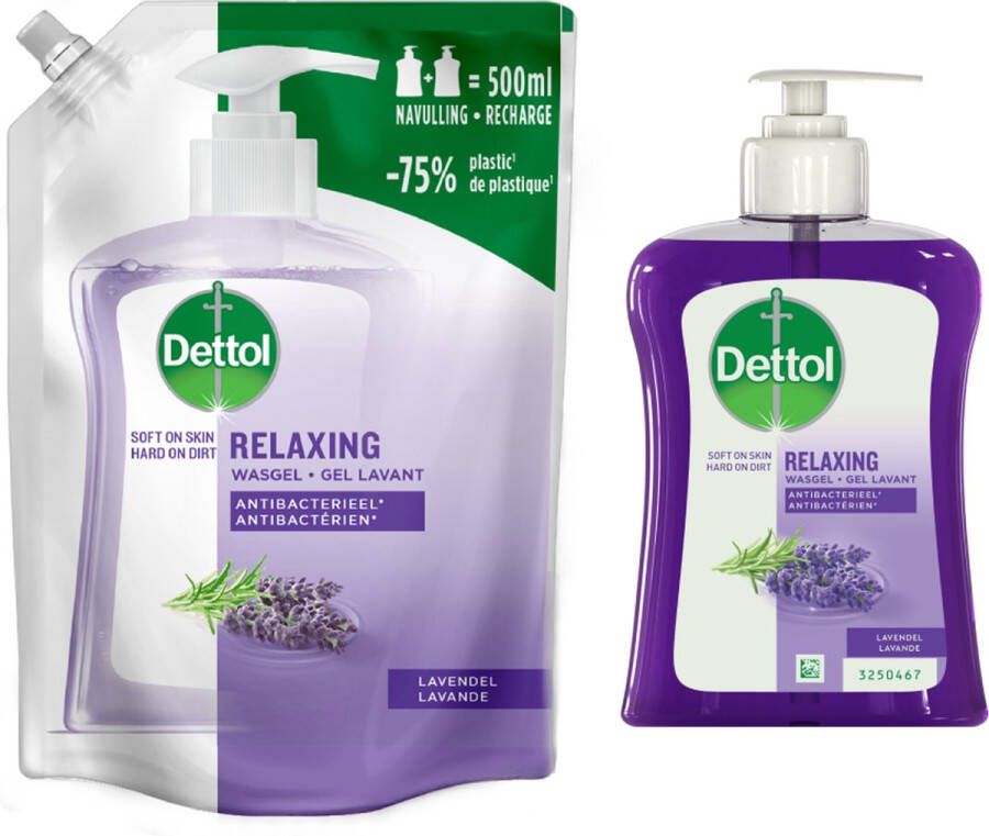 Dettol Refill Relaxing Lavender 500ML Relaxing Lavender 250ML Voordeelverpakking