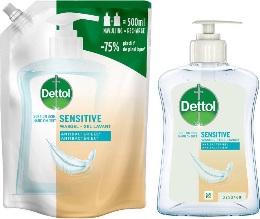 Dettol Refill Sensitive 500ML Sensitive 250ML Voordeelverpakking