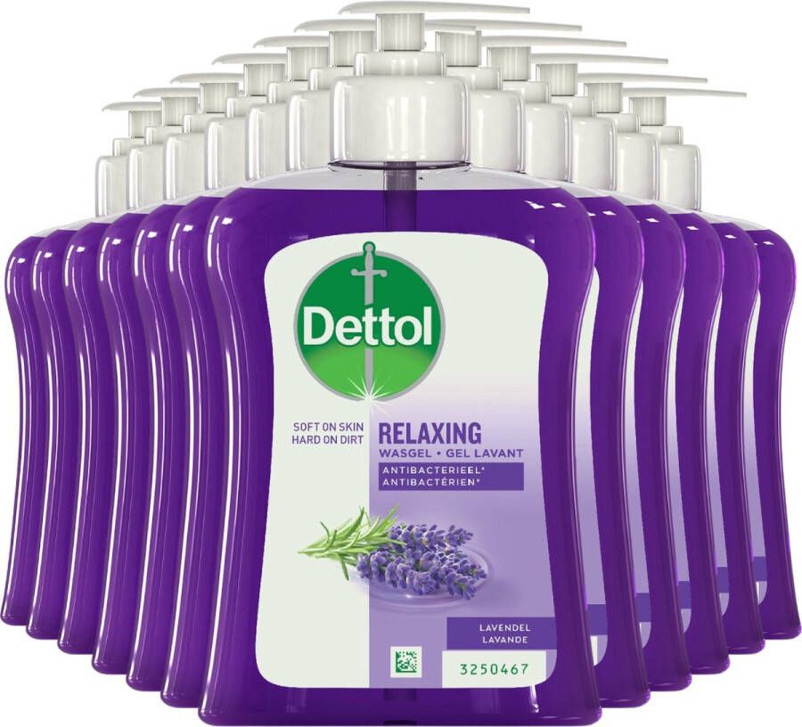 Dettol Soft on skin handzeep lavendel 12 x 250 ml Handzeep Voordeelverpakking