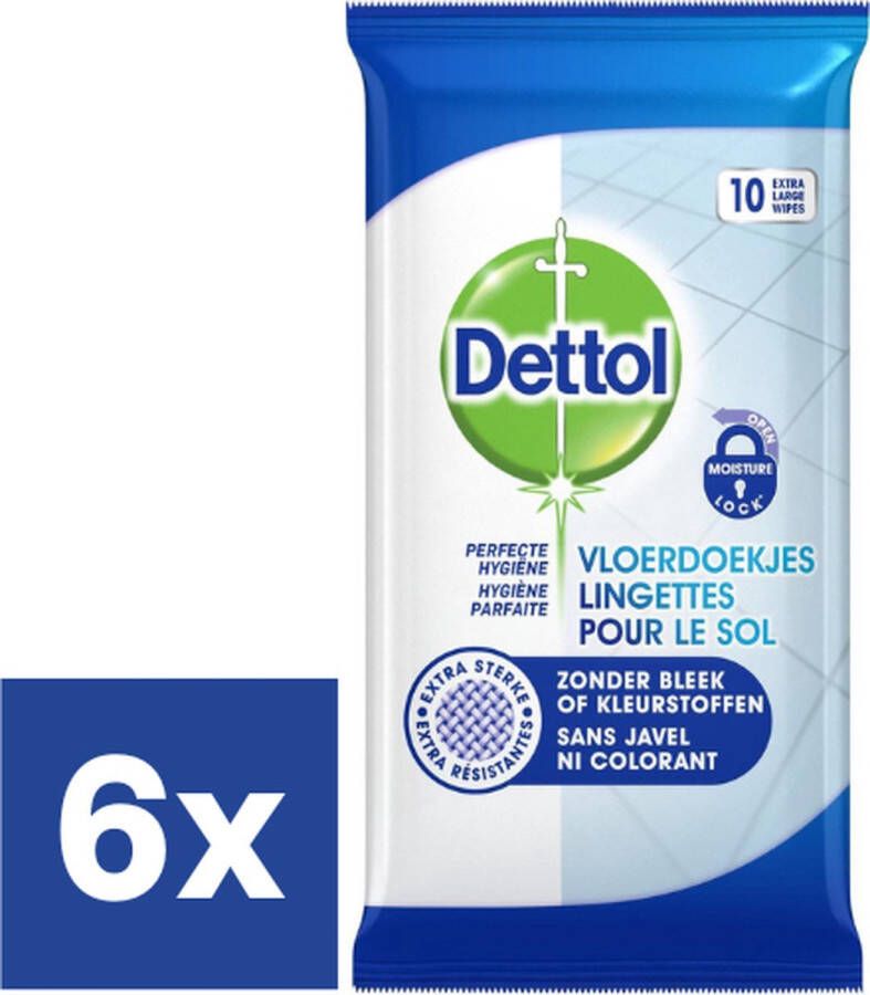 Dettol Vloerdoekjes Cleanser 6 x 10 stuks