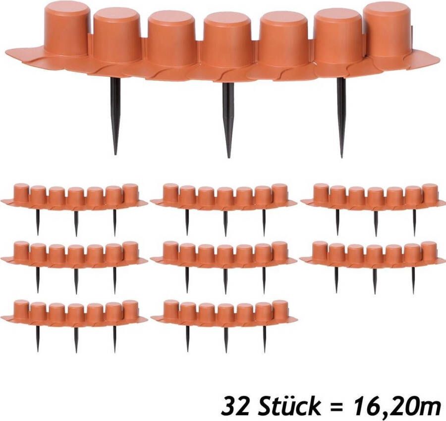 Deuba Gazonrand 16 20m Terracotta Kabelgoot Tuinrand 1 Element (lxh): 50 6x6cm