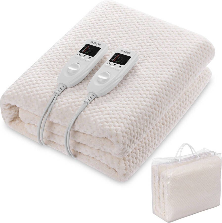 Deuba Monzana Warmtedeken Elektrisch 160 x140cm 5 Temperatuurstanden Beige