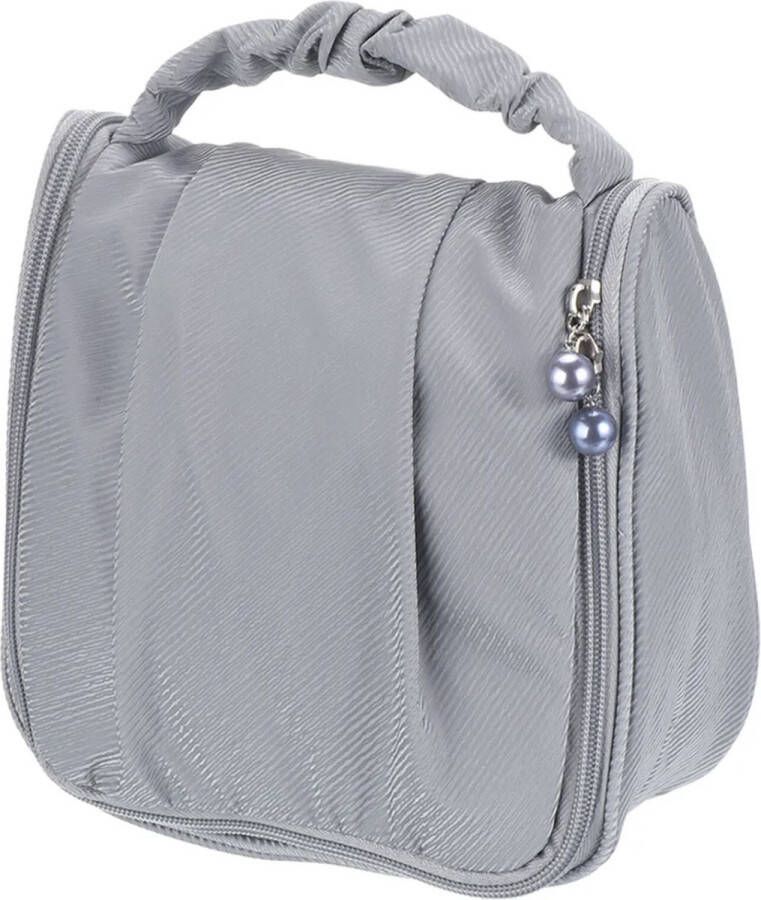 DEVEST Make-up Tas- Grijze Elegante Make-up Koffer Stijlvol en Compact Grijs