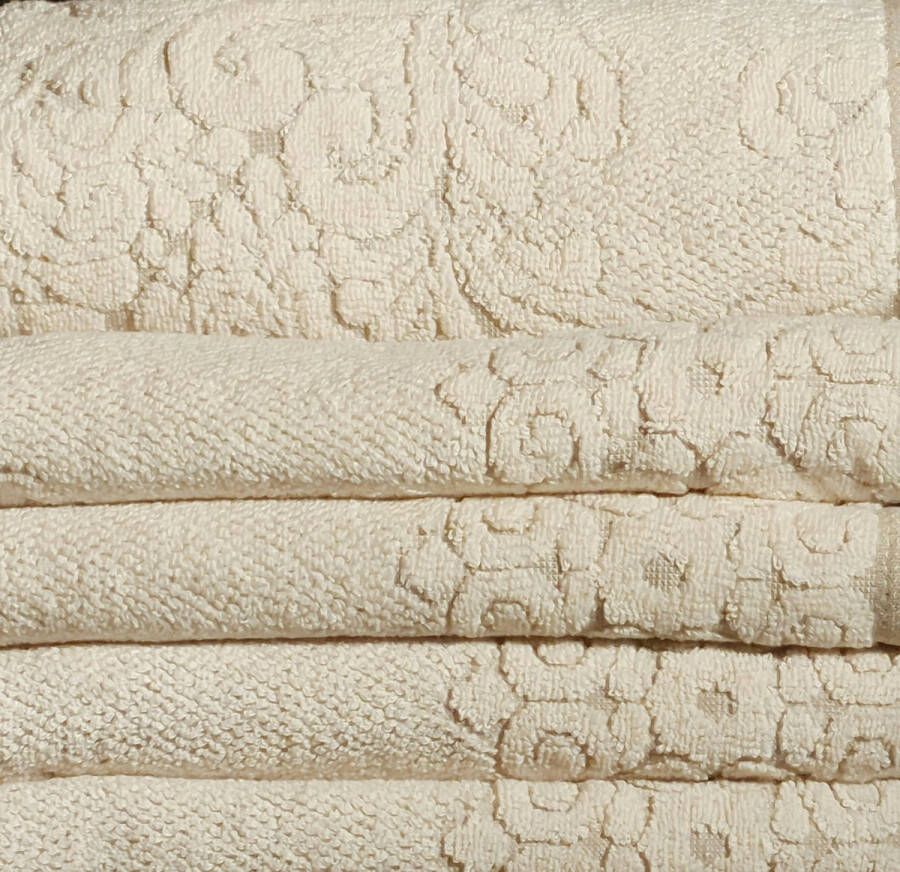 Devilla Bedtime Jewels Jacquard Handdoeken Badlaken 100 x 150 biologisch katoen 17% linnen zacht en absorberend