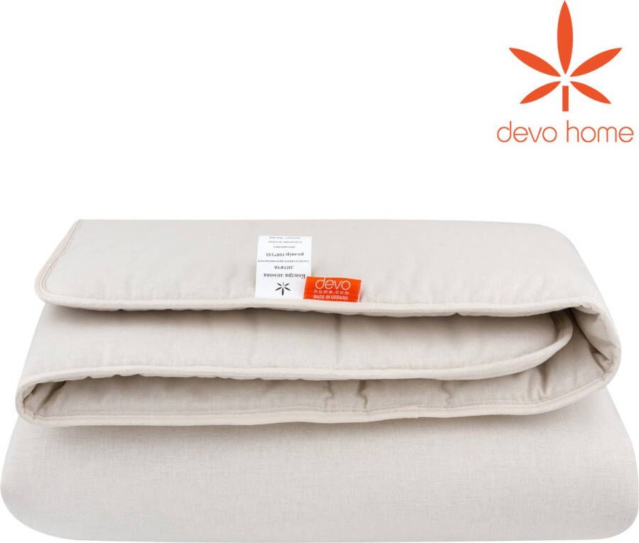 Devo home DevoHome Baby Deken van Hennepbont 100x135 cm Hennep bont en Coton Winterdekbed Babydekentje Baby dekentje voor ledikant Biologisch & ecologisch Hypoallergeen