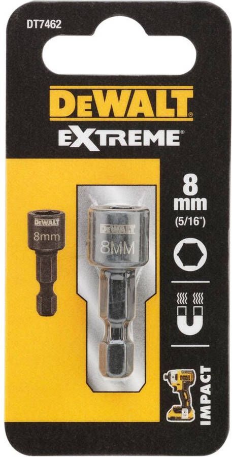 DeWalt 8 mm IMPACT MAGNETISCH ZESKANTDOP DT7462