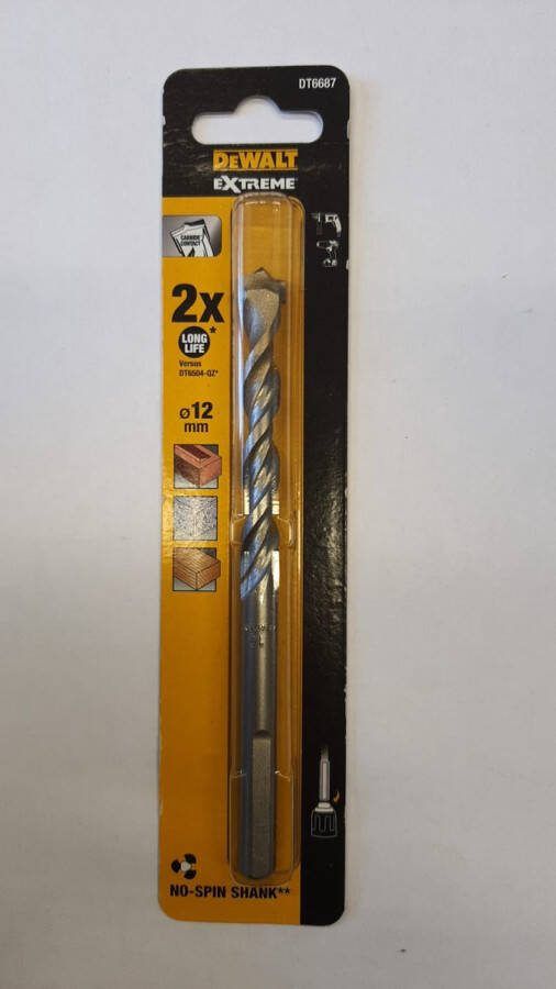 DeWalt Accessoires DEWALT DT6687-XJ BETONBOOR EXTREME MASONRY 12MM 12X80X150MM DRILL BIT