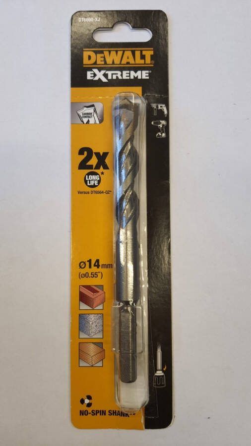 DeWalt Accessoires DEWALT DT6690-XJ BETONBOOR EXTREME MASONRY 14MM 14X80X150MM DRILL BIT
