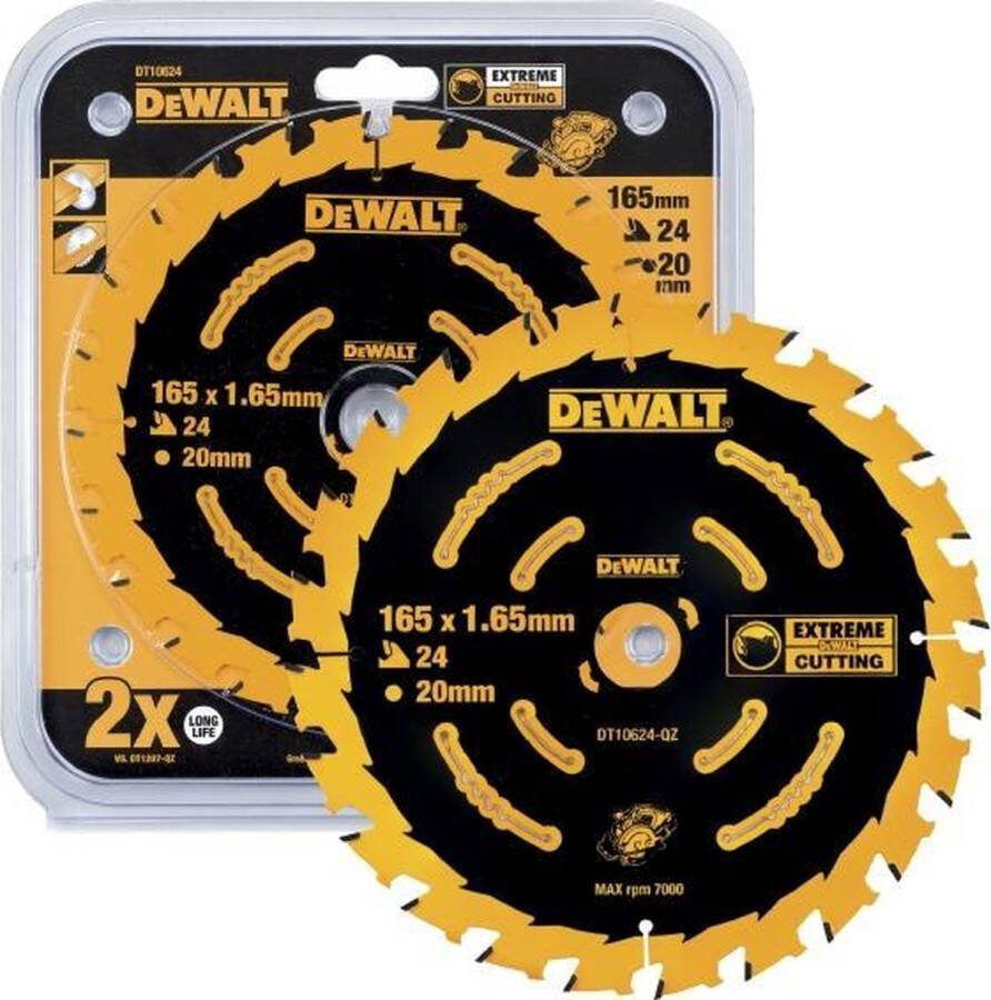 DeWalt Accessoires DT10640-QZ Cirkelzaagblad 165 x 20 mm 40T ATB 5°