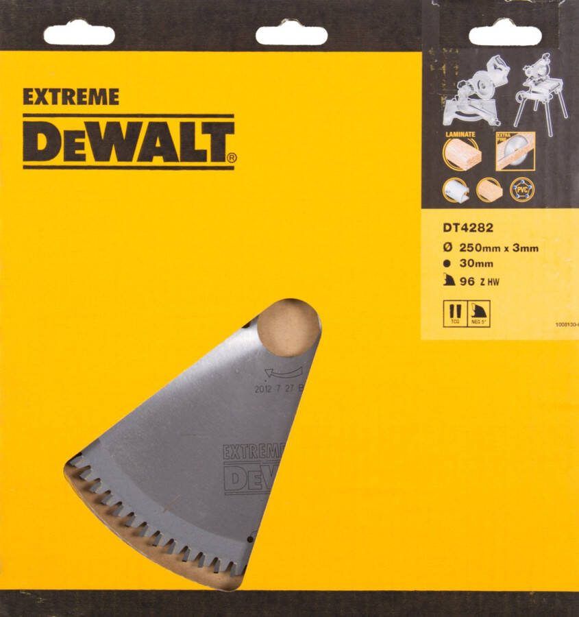 DeWalt Cirkelzaagblad voor Laminaat | Extreme | Ø 250mm Asgat 30mm 96T DT4282-QZ